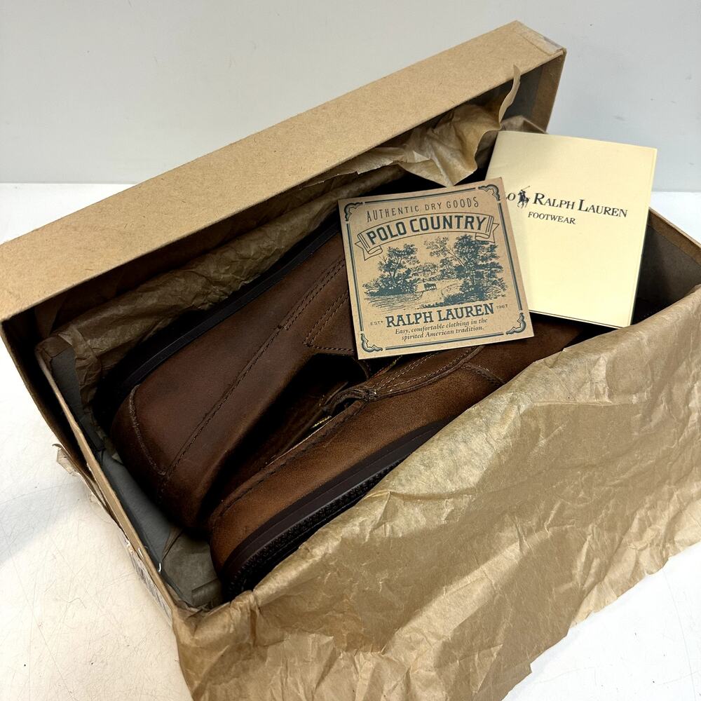 NIB NOS Rancourt & Co. x Polo Ralph Lauren Sportsman Tie Moc VTG RARE USA 11 D